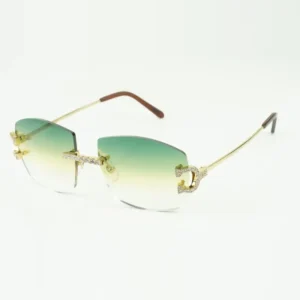Claw diamond sunglasses with 60mm large lenses