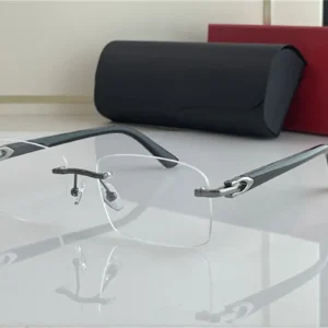 Buffalo horn eyeglasses frame natural black textured sticks with 56mm lenses thick black frame