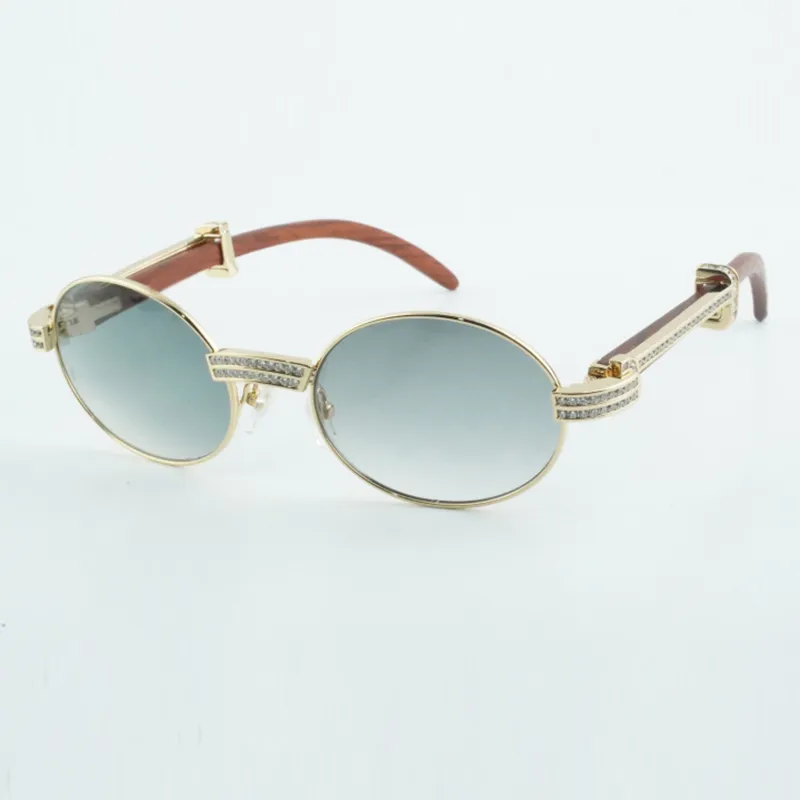 Designer casual round diamond 7550178 sunglasses original wood leg best sunglasses for men and women sunglasses size 55-22-135mm - Image 7