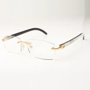 Buffs glasses frames new C hardware which is flat with natural hybrid buffalo horns stick