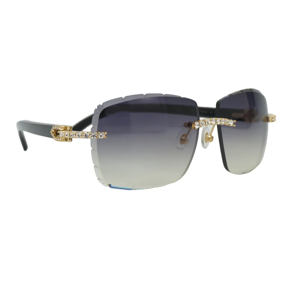 Luxury new moissanite sunglasses blue light & glare protection ,metal textured frames trendy versatile sunshade glasses - Image 6