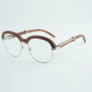 High quality natural color wooden cross browed sunglasses wooden full frame fashion high end sunglasses size 60-18-135mm