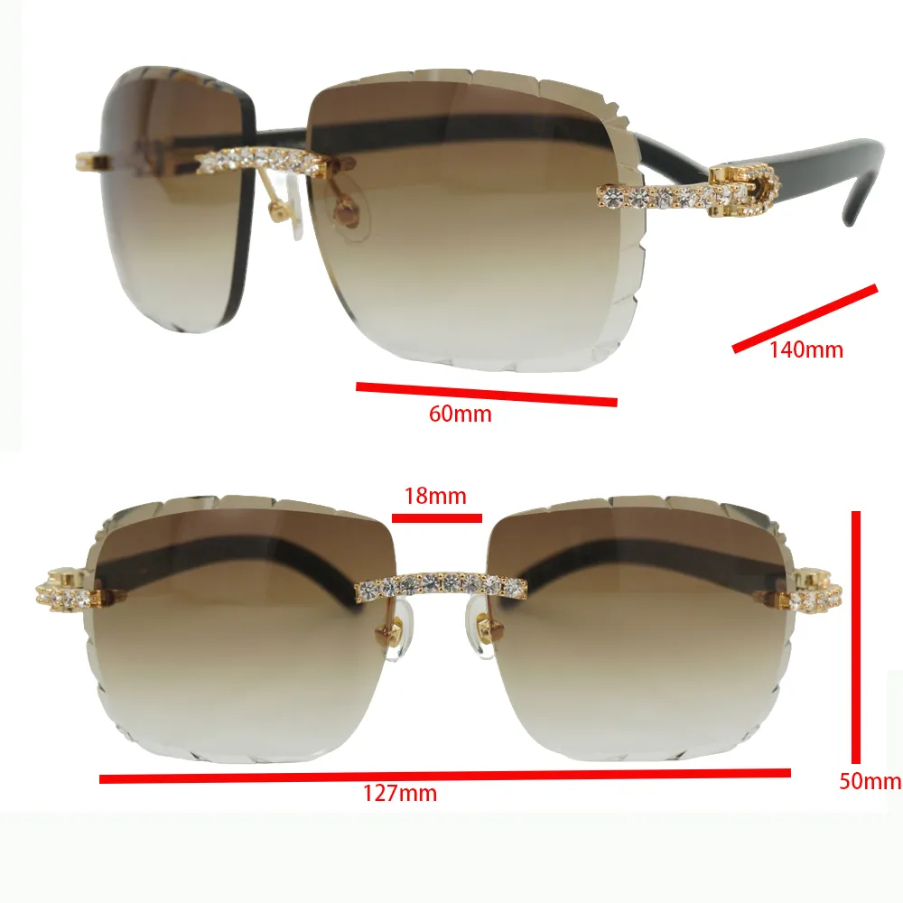 Luxury new moissanite sunglasses blue light & glare protection ,metal textured frames trendy versatile sunshade glasses - Image 2