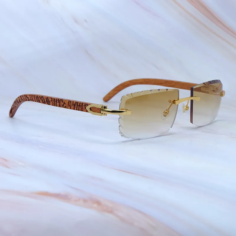 Craved wood sunglasses mens vintage luxury carter sun glassses wood small diamond cut me mens decoration 012 gold frame tiger wood - Image 9