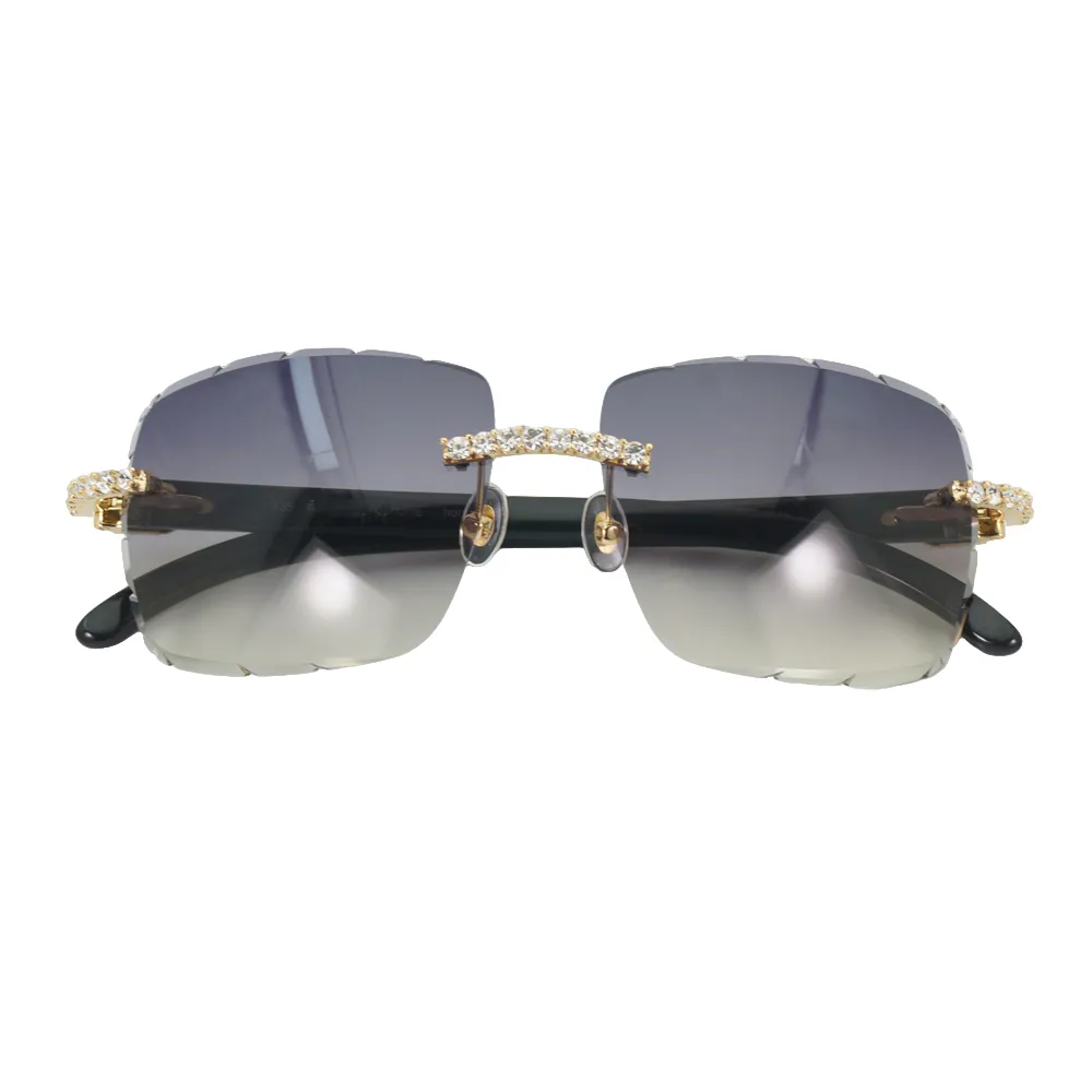 Luxury new moissanite sunglasses blue light & glare protection ,metal textured frames trendy versatile sunshade glasses - Image 4