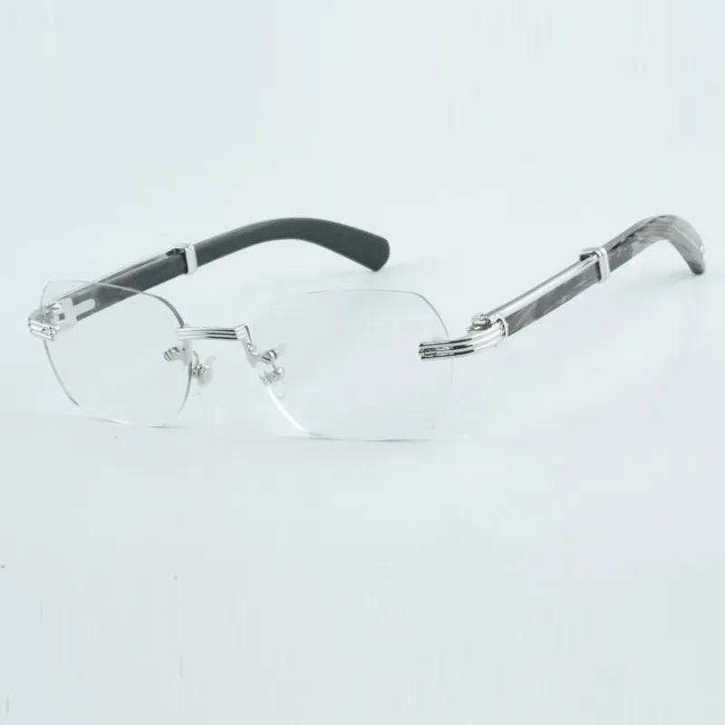 High quality transparent lenses with high end enlarged buffalo horn leg glasses size 53-18-145mm - Image 3