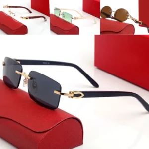 Cartiergloses cartierly mens sunglasses designer glasses for men rimless lunette discoloration womens reading prescription color gafas de sol polarized outdo