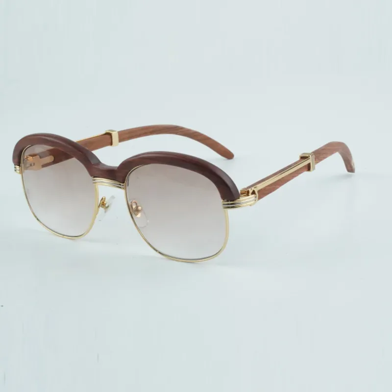 High quality natural color wooden cross browed sunglasses wooden full frame fashion high end sunglasses size 60-18-135mm - Image 6