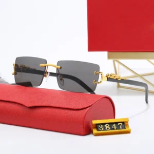 Retro designer sunglasses for women and mens sunglasses outdoor sun glass leopard decorate rectangle metal frame 5 option eyeglasses