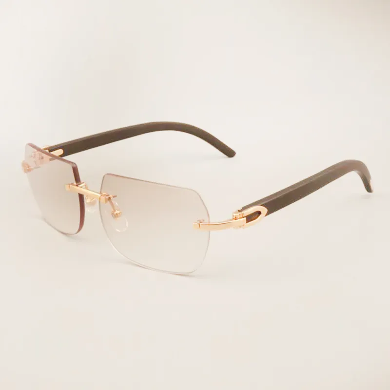 solid wood black temple sunglasses decorative wooden frame sunglasses all natural - Image 3