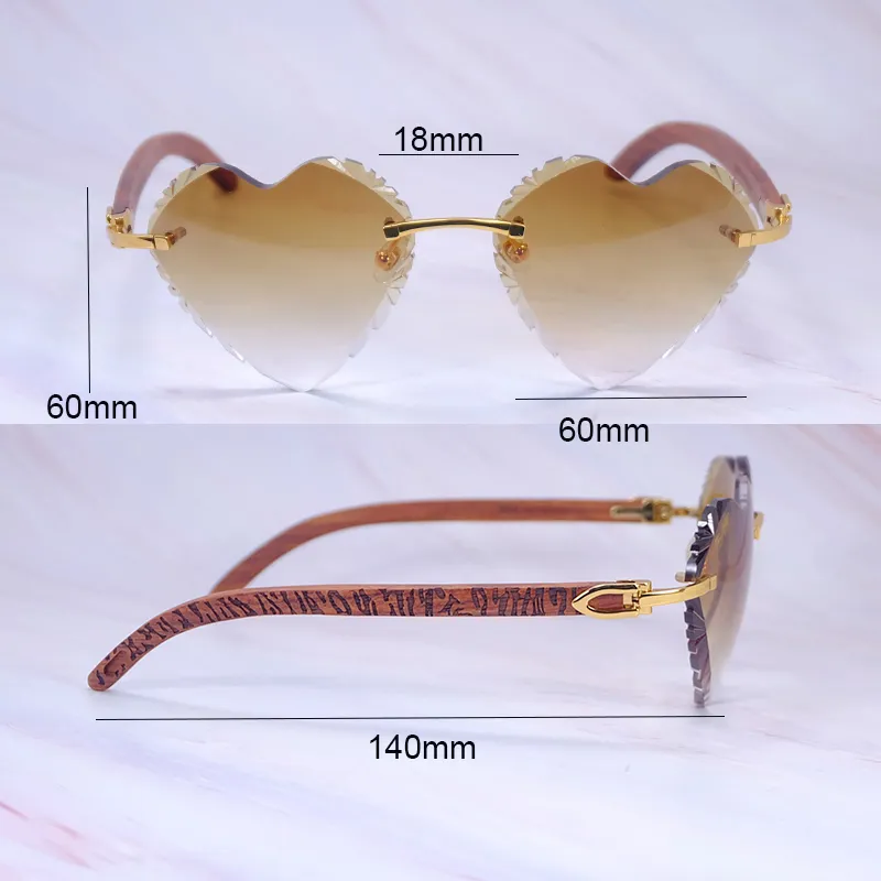 Heat shape wood sunglasses diamond cut vintage carter luxury designer sun glasses tiger wooden mens decoration retro stylish shades eyewear frame 012 gold - Image 8