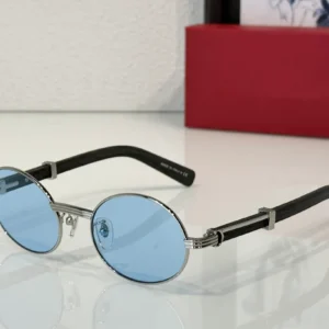 Wood Gold Oval Sunglasses for Men Women Yellow Sunnies Summer Stylish Shades Glasses Brown Shaded UV400 Eyewear with Box