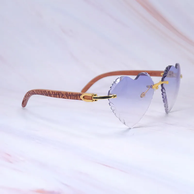 Heat shape wood sunglasses diamond cut vintage carter luxury designer sun glasses tiger wooden mens decoration retro stylish shades eyewear frame 012 gold - Image 9