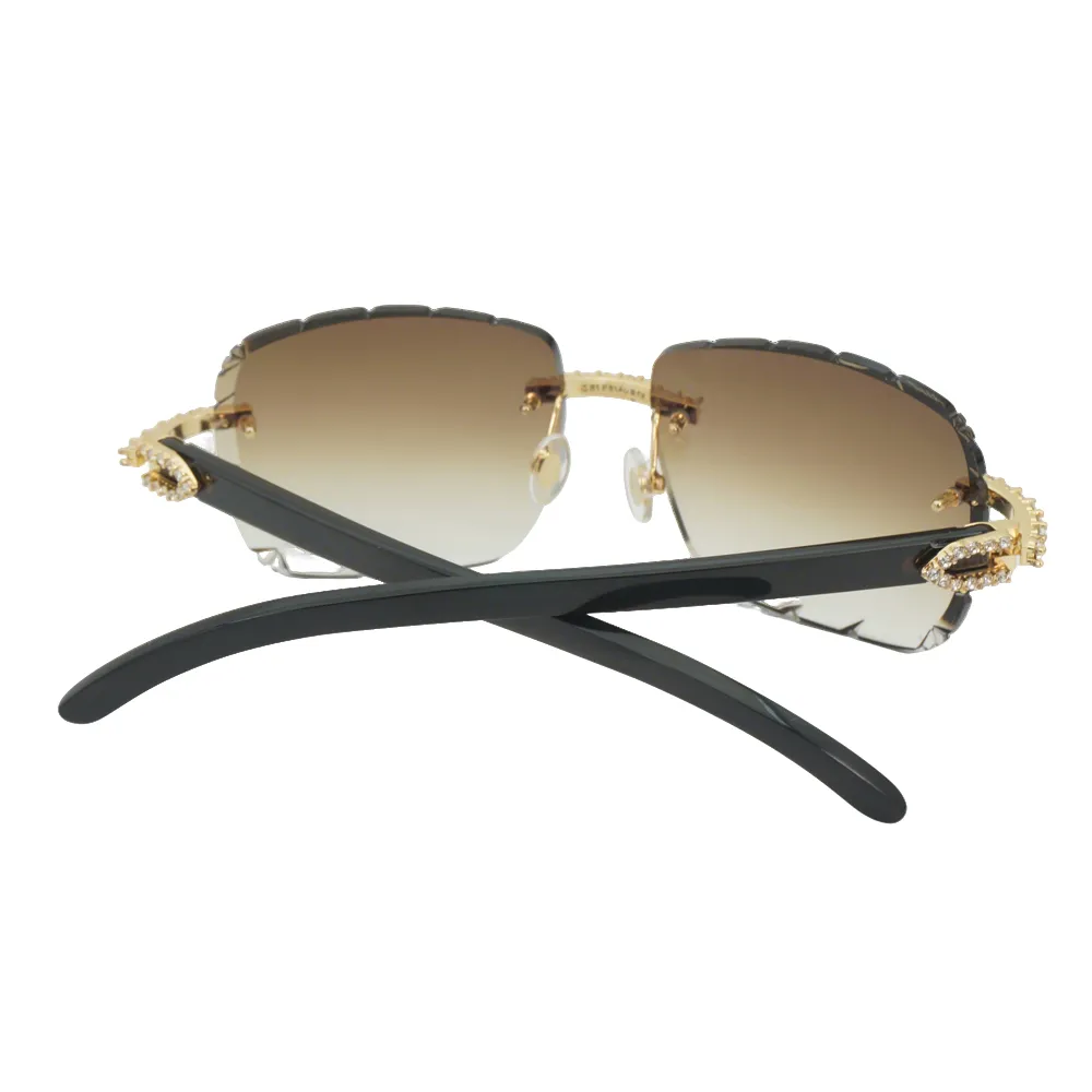 Luxury new moissanite sunglasses blue light & glare protection ,metal textured frames trendy versatile sunshade glasses - Image 3