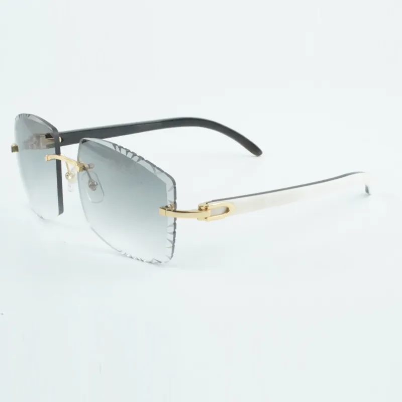 Newest style high end designers sunglasses high quality lens natural black mixed buffalo horn temples glasses 58-18-140mm - Image 8