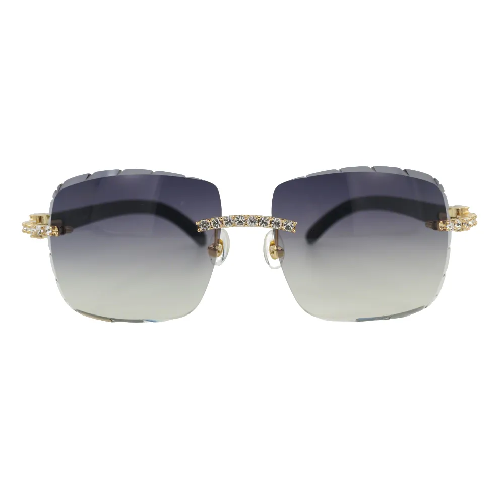 Luxury new moissanite sunglasses blue light & glare protection ,metal textured frames trendy versatile sunshade glasses - Image 5