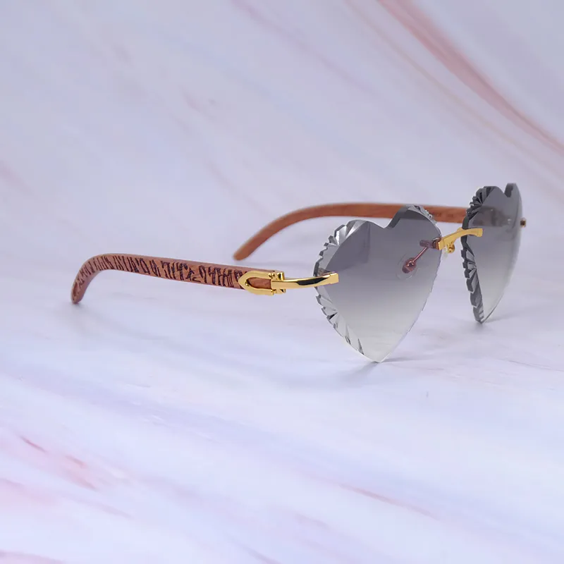Heat shape wood sunglasses diamond cut vintage carter luxury designer sun glasses tiger wooden mens decoration retro stylish shades eyewear frame 012 gold - Image 6