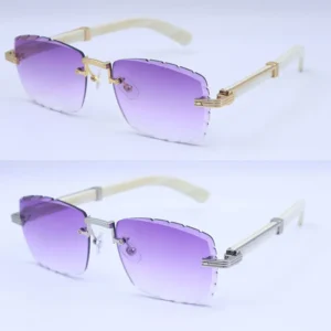 Eco-friendly unisex white buffalo horn frame designer shades with high resistance lens series