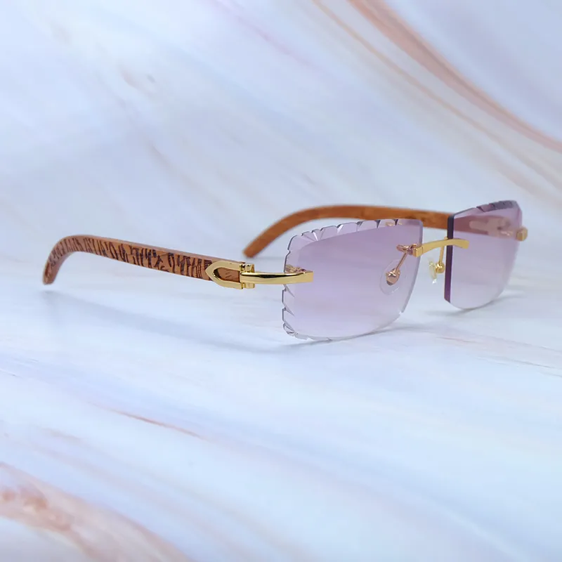Craved wood sunglasses mens vintage luxury carter sun glassses wood small diamond cut me mens decoration 012 gold frame tiger wood - Image 8