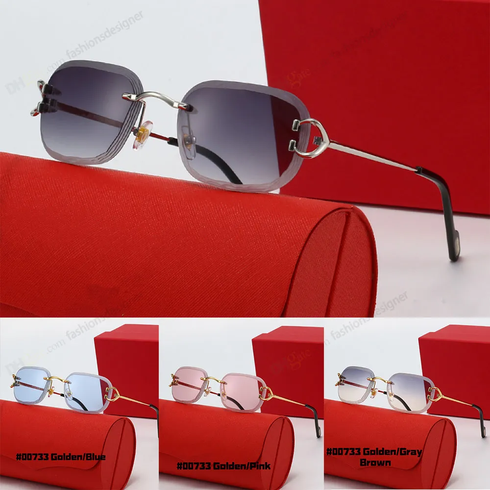 Designer sunglasses for women rimless diamond cut lenses sunglasses buffalo horn beach lunette de soleil glass cut occhiali da sole exquisite glass cut sunglasses - Image 8