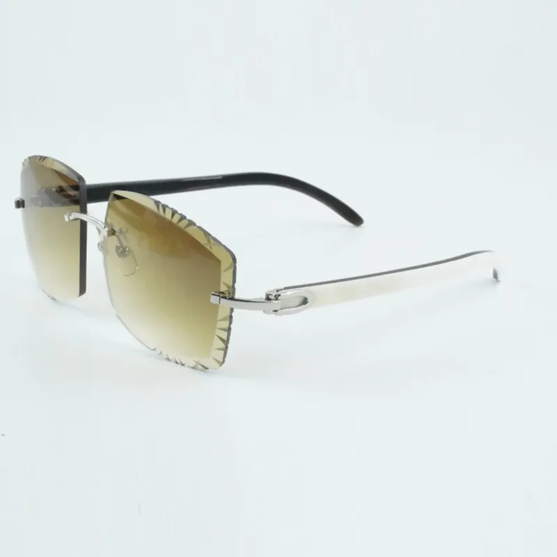 Newest style high end designers sunglasses high quality lens natural black mixed buffalo horn temples glasses 58-18-140mm - Image 2