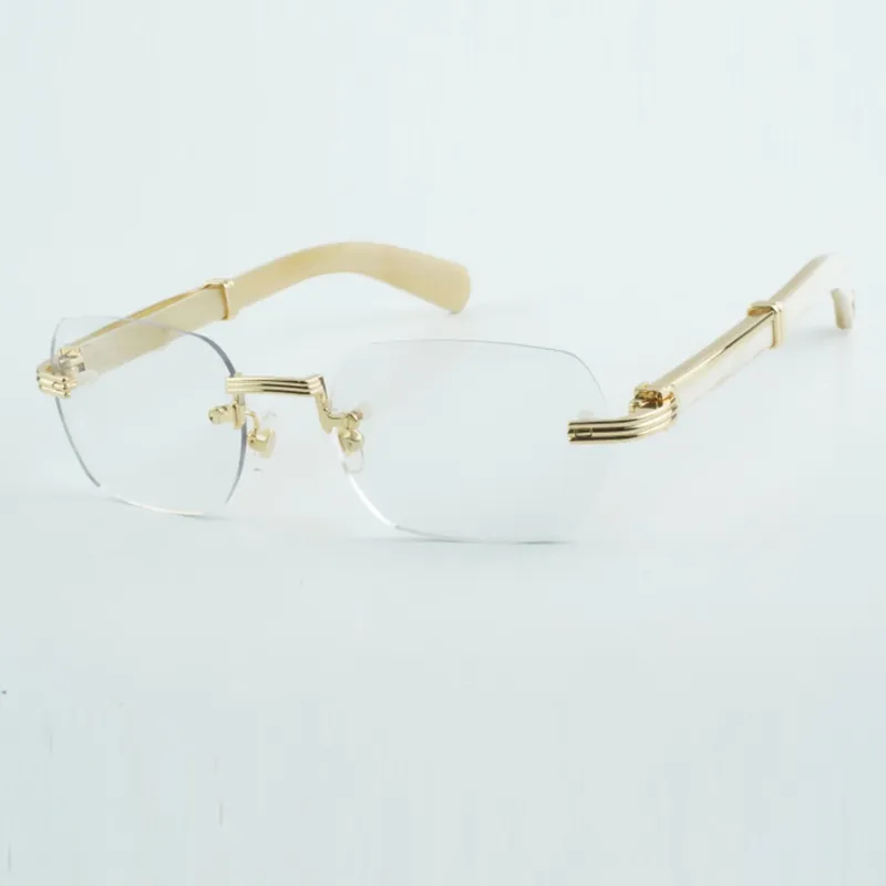 High quality transparent lenses with high end enlarged buffalo horn leg glasses size 53-18-145mm - Image 7