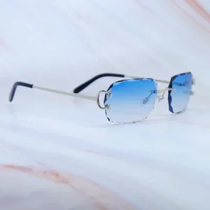 New in diamond cut sunglasses Y2K wire C designer carter luxury sun glasses mens and women decoration lentes de sol mujer silver frame