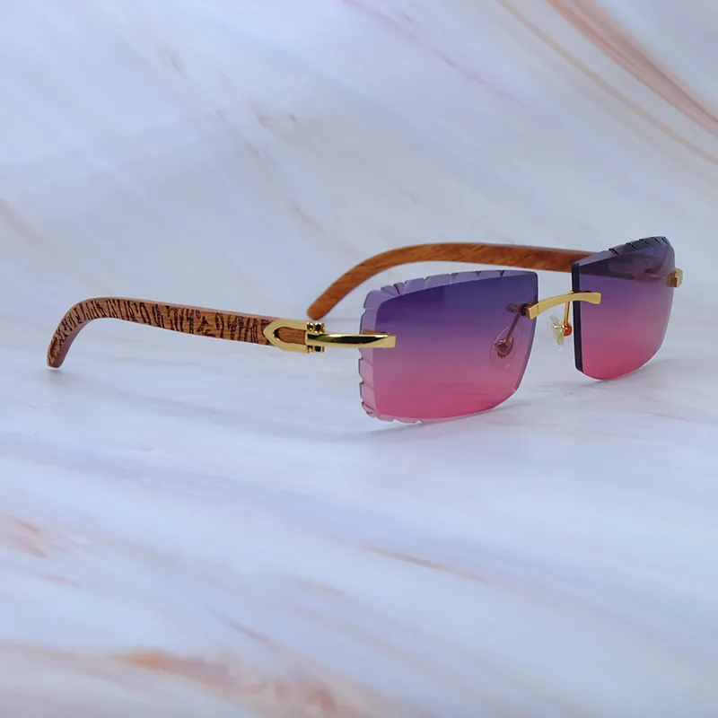 Craved wood sunglasses mens vintage luxury carter sun glassses wood small diamond cut me mens decoration 012 gold frame tiger wood - Image 5