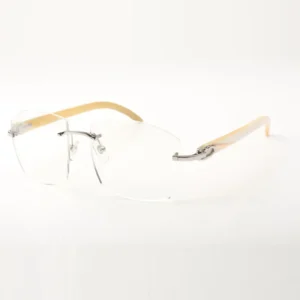 New large frame clear lens natural buffalo horn legs suitable for men and women to wear lens thickness 3mm