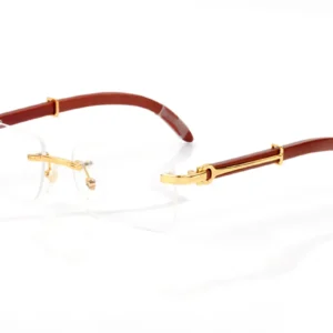 Man Rimmed Glasses Designer Sunglasses Women Fashion Frameless Rectangle Coating Buffalo Horn Sunglass