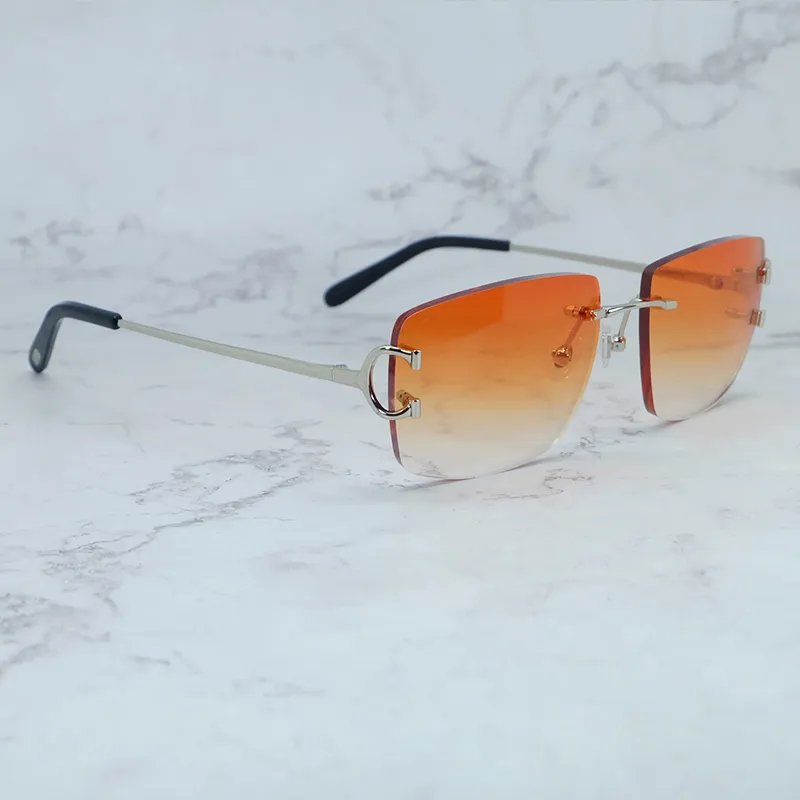 Oversizec rimless sunglasses vintage sunglasses mens designer brand luxury women sunglasses big square sunglasses carter shades eyewear gift - Image 3