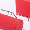 Woman Designer Sunglasses Mens Fashion Round Clear Lens Frame Sun Glasses Wood Rimless Sunglasses Vintage Fish - Image 7