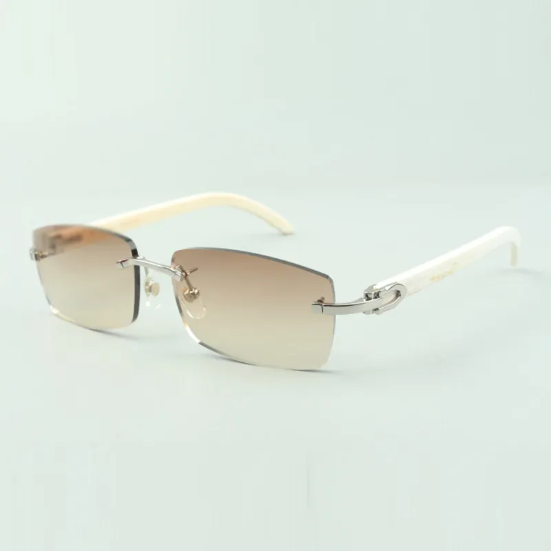 plain white buffalo sunglasses with 56mm lens for men and women - Image 4