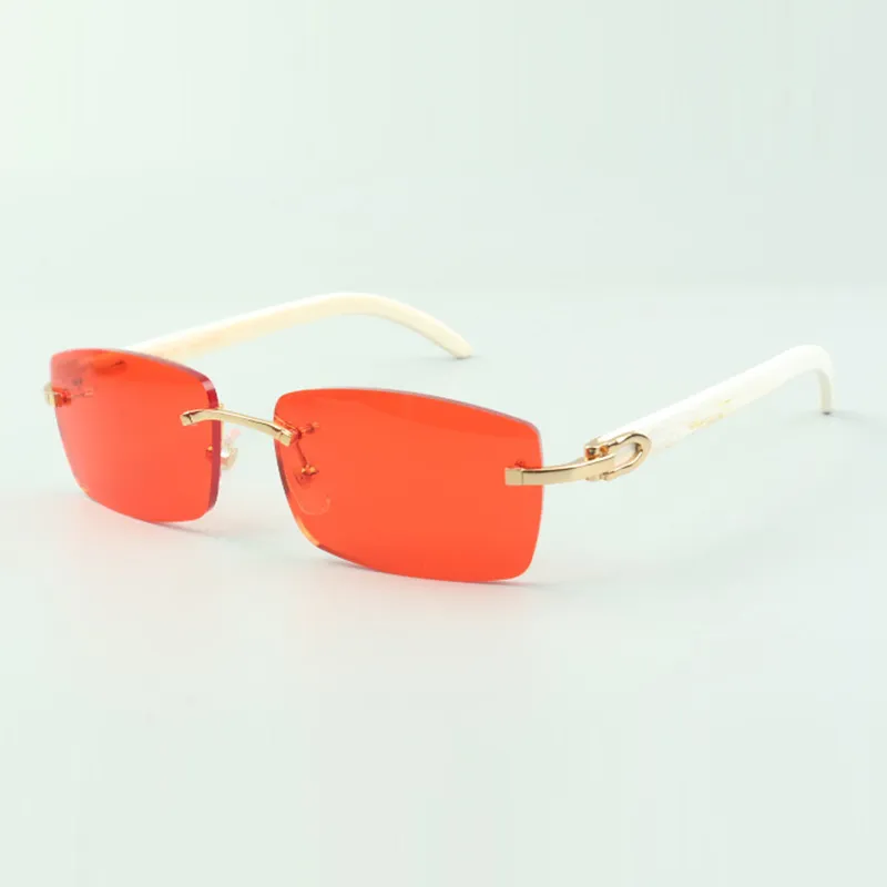 plain white buffalo sunglasses with 56mm lens for men and women - Image 5