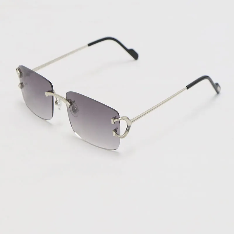 Latest fashion luxury rimless metal sunglasses man and woman frame high quality 18k gold lens designer sunglasses frame size 57-18-145mm - Image 5