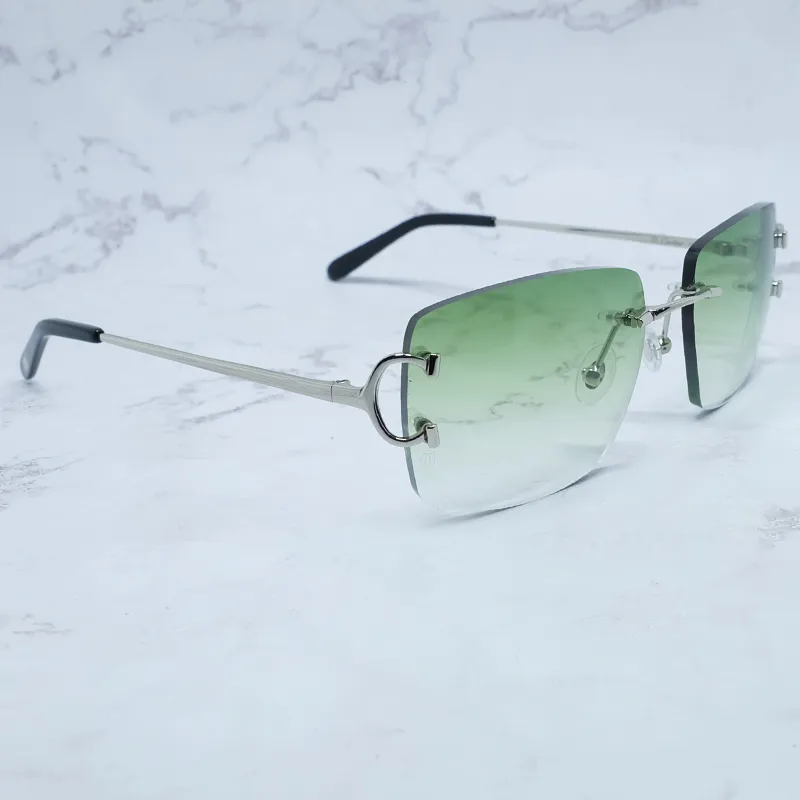 Oversizec rimless sunglasses vintage sunglasses mens designer brand luxury women sunglasses big square sunglasses carter shades eyewear gift - Image 5