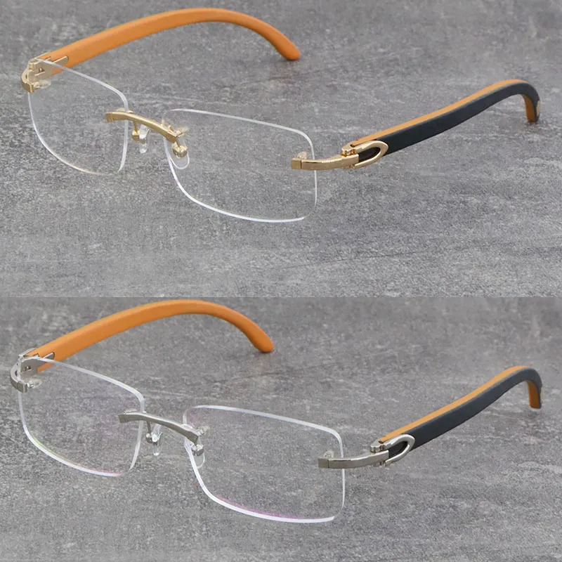 Buffalo horn eyeglasses unisex optical frame quality white inside black 57-18-140mm - Image 4