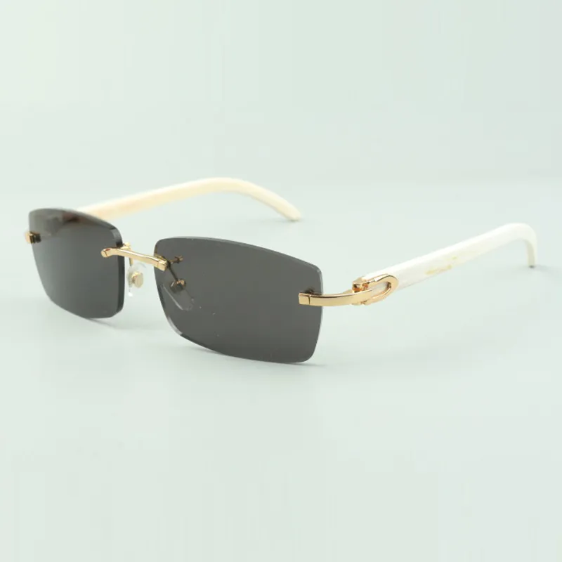 plain white buffalo sunglasses with 56mm lens for men and women - Image 6
