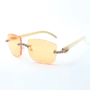 new bouquet blue diamond buffs sunglasses natural white horn temple and 58mm cut lens thickness 3mm free express