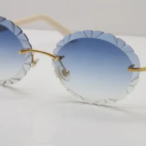 Rimless plank glasses carved trimming lens vintage sunglasses C decoration design eyeglasses hot sunglasses fashion accessories