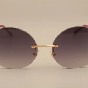 Fashion retro round lens ultra light sunglasses casual claw metal temple sunglasses