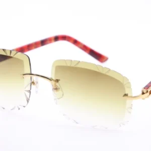 Vintage marble red plank sunglasses fashion high quality glasses male and female C decoration unsex gold gray 3.0 thickness of the lens