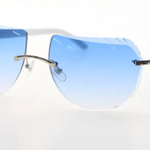 Rimless sunglassses white plank glasses high quality brand sun glasses new shield optical unisex C decoration fashion accessories