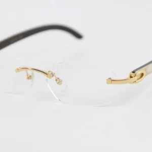 New quality white inside black buffalo horn eyeglasses sunglasses frames women decoration gold frame glasses