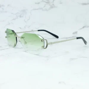 Polygon sunglasses mens accessories fashion stylish carters eyewear rimless diamond cut edge sun shades high quality