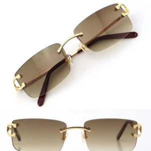 High quality rimless protection rimless sunglasses adumbral men woman large square popular eyeglasses outdoors driving eyewear male and female