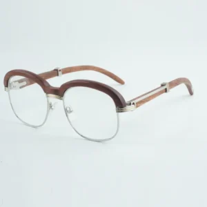 High quality natural color wooden cross-browed sunglasses wooden full frame fashion high-end sunglasses  Size 60-18-135 mm