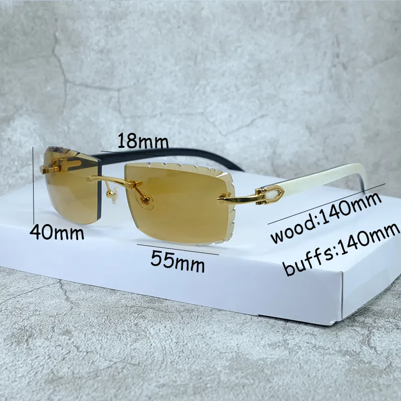 Color Change Sunglasses Small Diamond Cut Photochromic Lenses Luxury Designer Carter Two Colors Lenses 4 Season Real Buffalo Horn Luxury Designer Shades Eyewear - Image 3