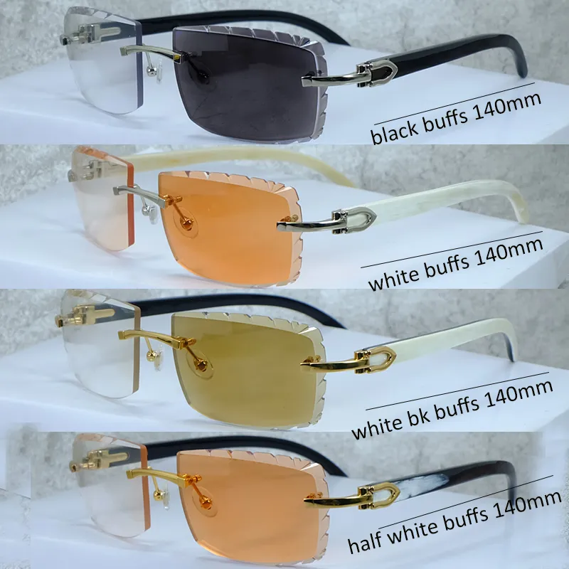 Color Change Sunglasses Small Diamond Cut Photochromic Lenses Luxury Designer Carter Two Colors Lenses 4 Season Real Buffalo Horn Luxury Designer Shades Eyewear - Image 2