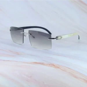 Oversized Sunglasses Vintage Mens Decoration Fashion Designer Carter Lxury Eyewear Genuine White Black Buffalo Horn Driving Shades Sun Glasses